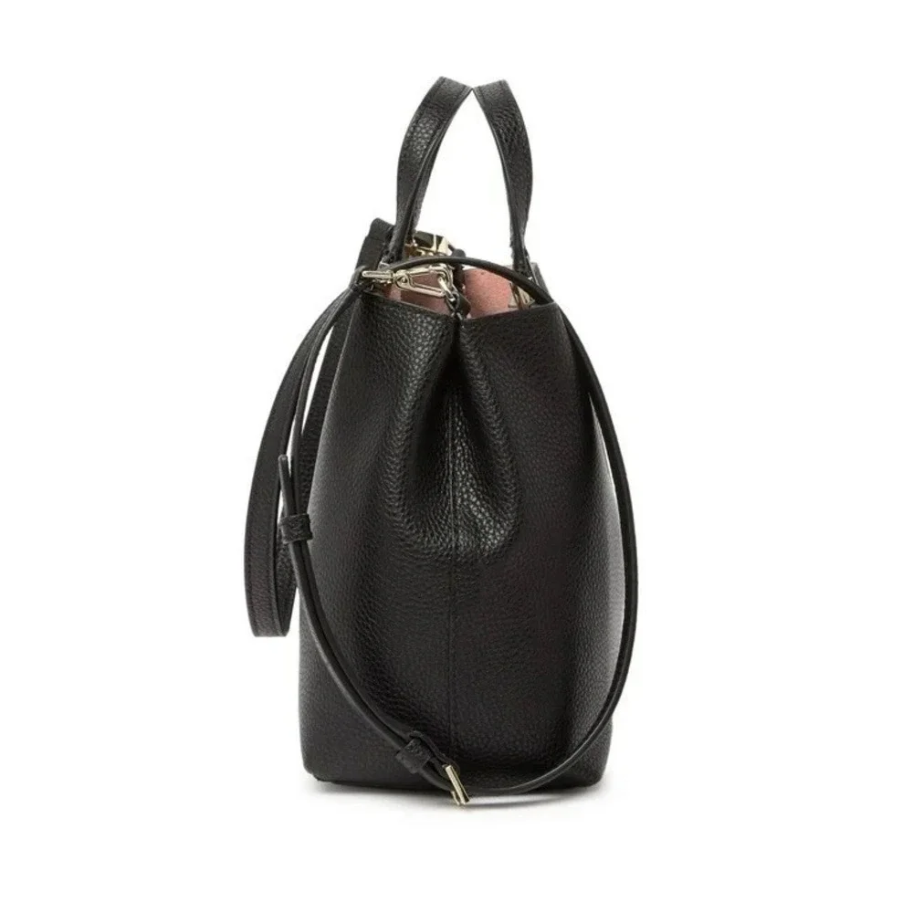 KATE SPADE Gwyn Pershing Street Wkru5495 Black Leather Satchel NWOT and Dust Ba
